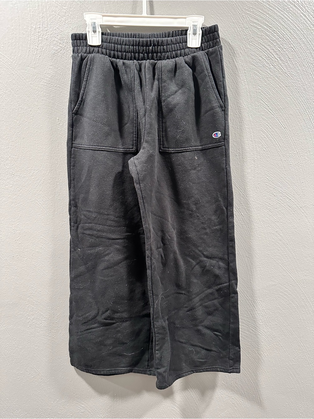 Champion Kids Black Fleece Flare Leg Joggers with Logo